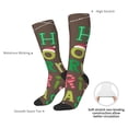 thumbnail image 4 of Fotbe Ho Ho Ho Merry Christmas Calcetas Divertidas Estampadas para Hombre y Mujer, Calcetas de Algodón hasta la Rodilla para Caminar, Correr, Enfermería y Embarazo, 4 of 6