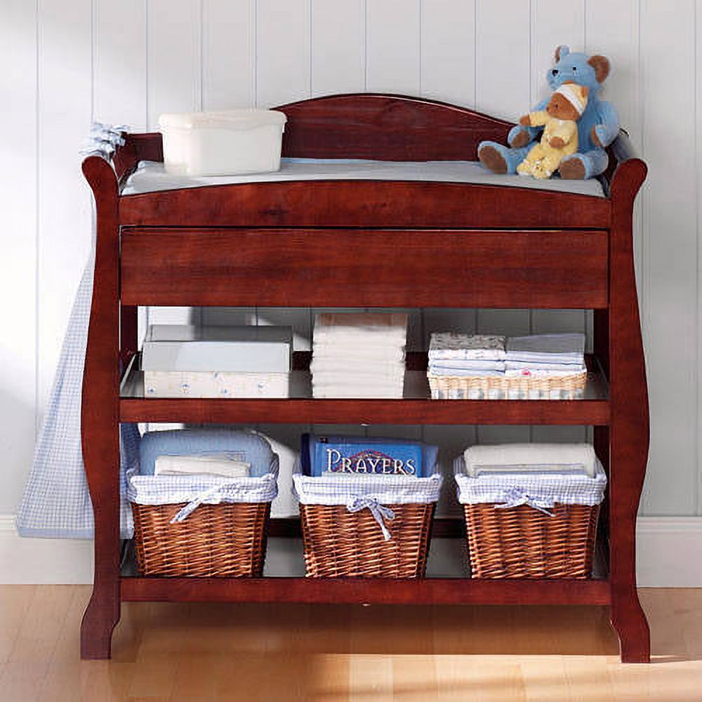 Storkcraft Aspen Changing Table with Drawer Cherry - image 2 of 9