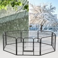 thumbnail image 4 of Bestpet Dog Pen Extra Large Indoor Outdoor Dog Fence Playpen Heavy Duty 8 Panels 32 inches, Metal, 4 of 7