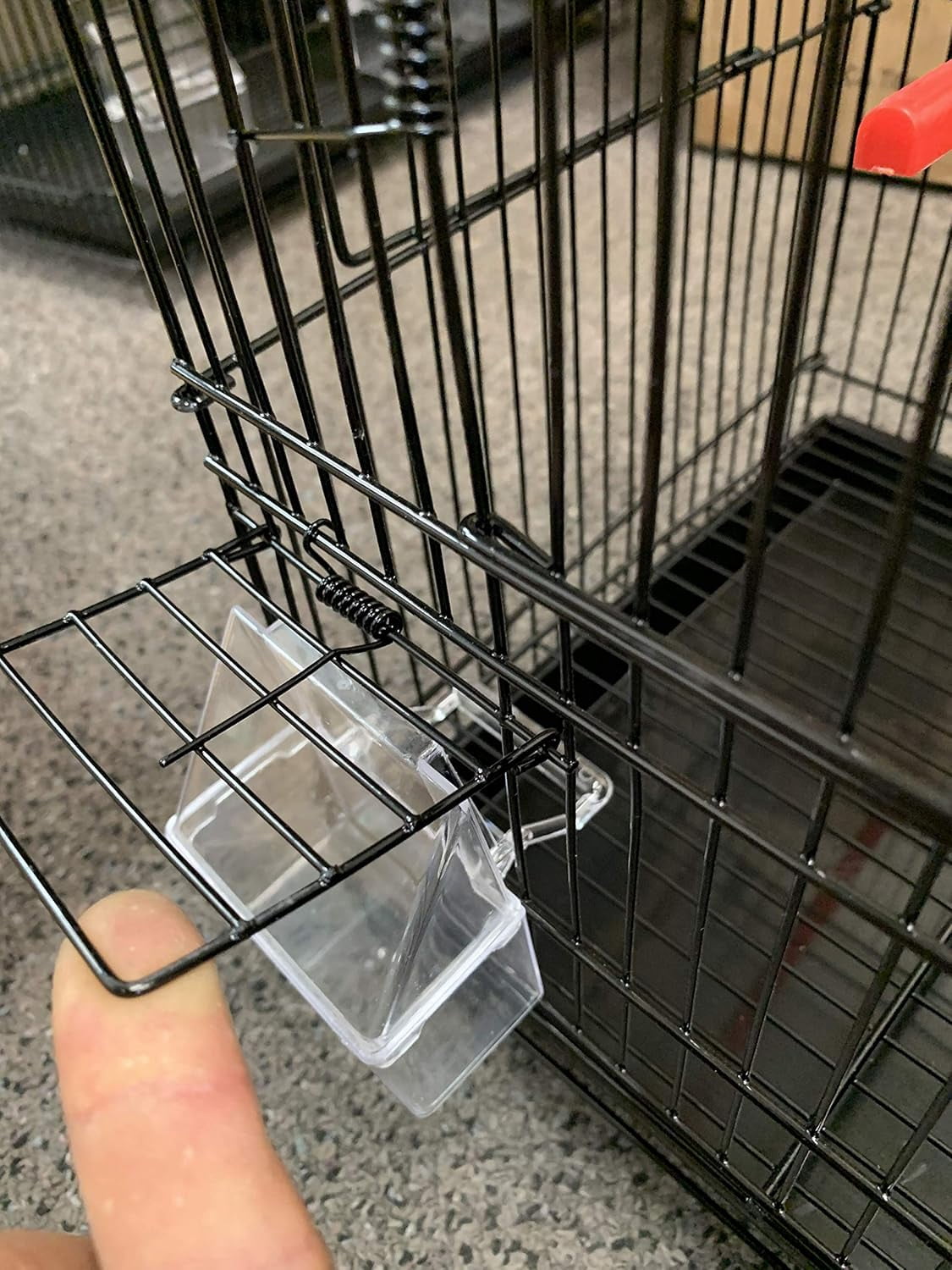 Seny Lot of 4 Stackable Breeding Bird Cage for Canary Finch Small Birds (Black)