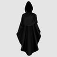 thumbnail image 5 of ZAZYULZ Hooded Medium Women Cape Vintage Overcoat Fashion Button Cloak Woolen Coat Cloak(Black,Xxl), 5 of 7