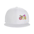 thumbnail image 2 of ZICANCN Alphabet Cat Doodle Baseball Caps, Trucker Hats for Men And Women, Adjustable Breathable Flat Caps, White, 2 of 8