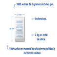 thumbnail image 2 of Gel de Sílice 2G 1000pz DeseCamen Para Humedad SOBRES 2G, 2 of 2