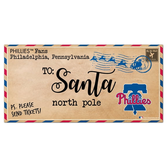 Philadelphia Phillies 6'' x 12'' Letter to Santa Sign