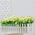 thumbnail image 4 of 2 Bouquets Artificial Daisy Flowers 24 Heads Each, Rural Style Simulation Colorfast Plastic Flowers for Table Window Balcony Home Decor (White), 4 of 5