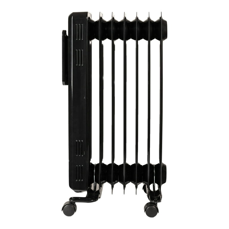 Comfort Zone 1500Watt, Oil-Filled, Digital, Electric Radiator Heater W/  Silent Operation, Black - Walmart.com
