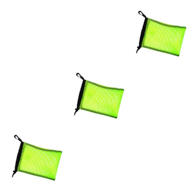 Decodeary Dive Swimming Drawstring Mesh Bag Storage Gear Diving Snorkel for Yellow 9 Inch x 6.5 Inch 3Set