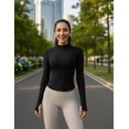 thumbnail image 1 of Yoga Playera Deportiva Gym Blusa Secado Rápido Manga Larga Talla M Modelo Negro, 1 of 4