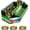 3 Pcs-green, variant on Reusable Football Snack Tray Set, 3-Pack - 9-Compartment Stadium-Themed Plastic Serving Tray for Game Day, Tailgate & Birthday Party Supplies - 13.3" L x 9.25" W (Octagon Shape)