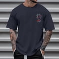 thumbnail image 2 of Momasggi Big and Tall T Shirts for Men Oversized Short Sleeve Crew Neck Shirt Loose Casual Summer Tees Fashion Hawaiian Graphic Tees Lightweight Beach Vacation Tops Navy 3XL, 2 of 5