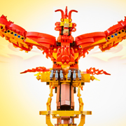 BESTSKY Fire Phoenix Building Colorful Blocks Toys for Ages 14 and Up Problem-Solving Magic Phoenix Collection Creative Blocks