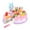Pink, variant on 37pcs Colorful Birthday Cake Cake 6 Sliced Pink