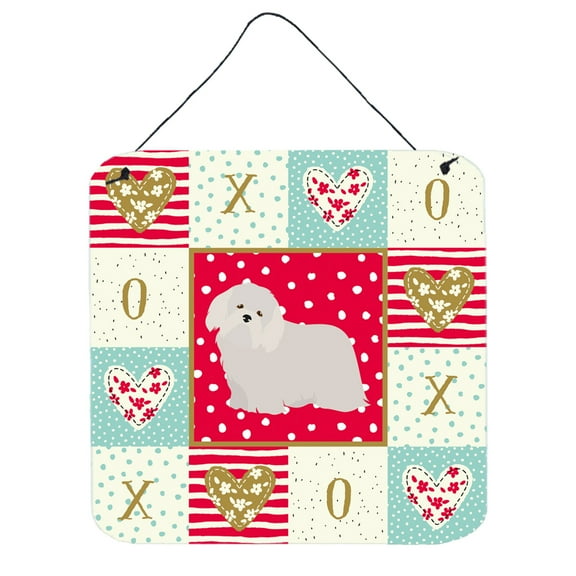 Coton de Tulear 2 Love Wall or Door Hanging Prints Red