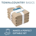 thumbnail image 2 of TOWN & COUNTRY BASICS 6-Piece Assorted Waffle Woven Terry Stripe Set, 2 Bath Towel, 2 Hand Towel, 2 Washcloth, 100% Cotton, Quick Dry, Taupe, 2 of 8