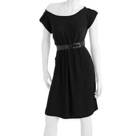 Juniors Plus Belted Sweater Dress