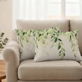 thumbnail image 2 of Retro Green Leaves Outdoor Waterproof Pillow Covers, Country Pastoral Botanical Vines Decorative Rectangle Throw Pillowcase Sofa Cushion Sham for Patio/Couch/Chair, 20"x12" 2 Pack, 2 of 8