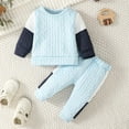 thumbnail image 2 of MEZZALL Boys Outfits Set Knitted Long Sleeve Baby Suit Color Block Autumn Boys School Parties And Everyday Adventures Holiday Toddler Clothing, 2 of 8