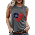 thumbnail image 1 of Pompotops Gilet Imprimé pour Femmes Jour de l'Indépendance Gilet d'Été pour Filles Adultes Blouse, 1 of 5