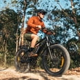 thumbnail image 2 of HiKeep Class 2 Electric Bike for Adults, 20 MPH, 750W Motor, 48V 15.6Ah Removable Battery, 26 x 4 Inch Fat Tire, Shimano 7-Speed, Cargo Rack, UL2849, Black, 2 of 8
