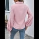 thumbnail image 5 of Camisas de Mujer con Botones, Blusas de Larga A Rayas con Bolsillo, Cuello Informal, Blusas de Oficina. Rojo XL, 5 of 10