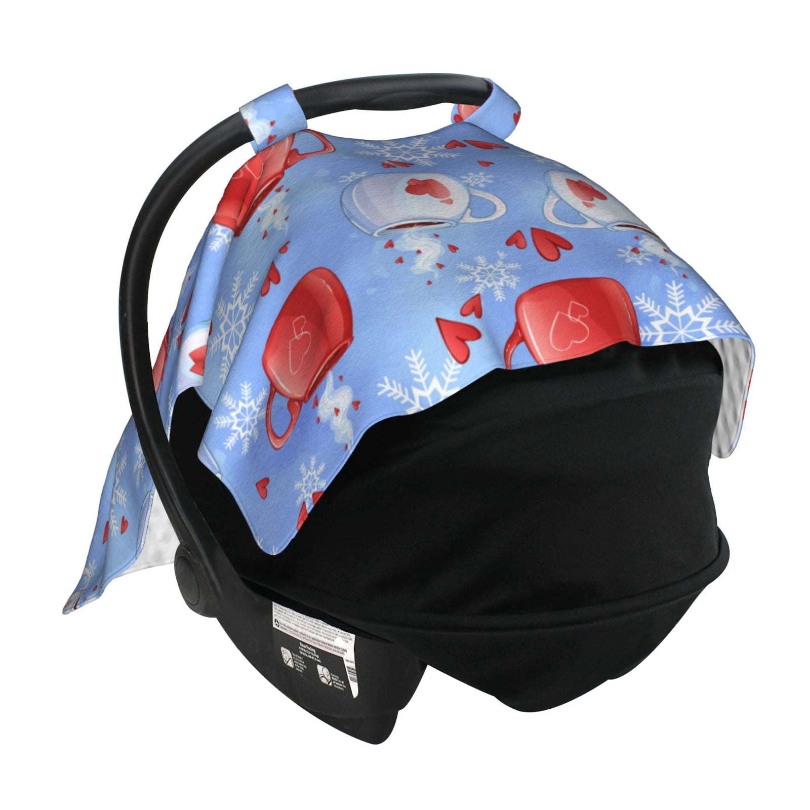 Car Seat Cover Baby - coffee love cup winter Breathable Infant Car Seat Cover for Baby Carseat, Lightweight Comfort Baby Essentials Must Haves Newborn Stuff for Girl Boy