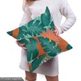 thumbnail image 5 of Ambesonne Exotic Fabric by the Yard Upholstery, Tropical Jungle Monstera, 2 Yards, Teal Orange and Turquoise, 5 of 5