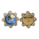 thumbnail image 1 of Blue Orchid Fantasy Girl Illustration Broche de flores, regalo de joyería para mujeres y niñas Unbranded M, 1 of 3