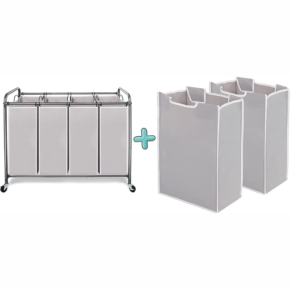 4section laundry sorter + laundry sorter replacement bag