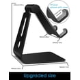 thumbnail image 5 of Emoly Soporte Ajustable Para Teléfono Celular 2020 Soporte De Aluminio Para Escritorio Con Base Antideslizante Y Conveniente Puerto De Carga Para Todos Los Teléfonos Inteligentes (Negro), 5 of 5