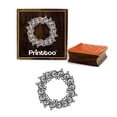 thumbnail image 1 of Printtoo Flower Wreath Square Wooden Rubber Stamp Card Making Scrap-booking-4 x 4 Inches, 1 of 2