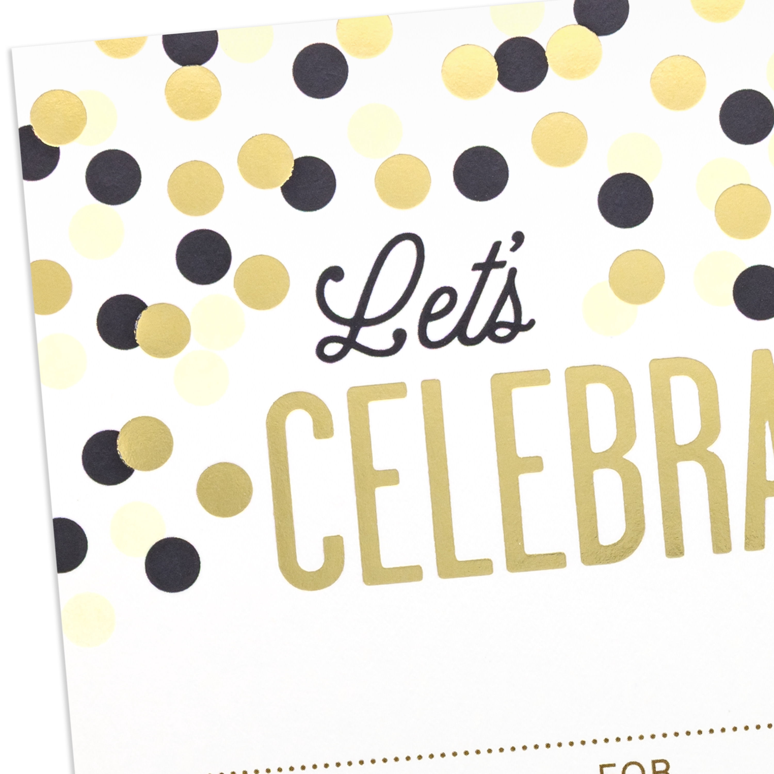 Hallmark Fill-in-the-Blank Party Invitations (Let's Celebrate Gold Dots), Pack of 20