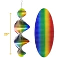 thumbnail image 4 of VP Home Rainbow Helix Kinetic Wind Spinner for Yard and Garden Wind Spinner Outdoor Metal Large Hanging Rainbow Decor 3D Garden Art Wind Sculpture Spinners, 4 of 6