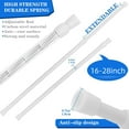 thumbnail image 4 of Curtain Rod Adjustable 16-28 Inches,2 Pack Spring Tension Curtain Rods,Small Short Expandable Spring Loaded Tension Rods For Window, Cupboard Bars, Bathroom, Cupboard,Kitchen,White, 4 of 8