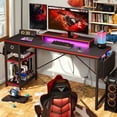 thumbnail image 5 of Bestier 62" Adult Lap Desks, Carbon Fiber Computer Desk, 19.69" x 61.65", Black, 1 Count, 5 of 10