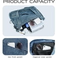 thumbnail image 5 of Sunyuer Women Vintage Washed Denim Hobo Bag, Large Capacity Commuter Shoulder Tote Handbag, Casual Retro Denim Crossbody Bag with Adjustable Strap for Work Travel Daily Use, 5 of 7
