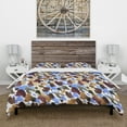 thumbnail image 3 of Designart 'Burgundy, Blue and Brown Leopard' Modern & Contemporary Duvet Cover Set, 3 of 4
