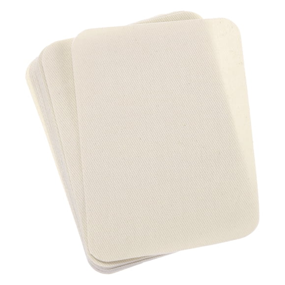 Uxcell 12 Pcs Parches termoadhesivos para reparación de tela 4.13" x 2.95" para ropa Beige claro
