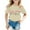 Beige, variant on Back To School Shirt Girls Loose Stretchable Fabric Round Neck 1/4 Sleeve First Grade Rainbow Girls Boys 1st Grade Squad T-Shirt