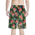 thumbnail image 2 of Binienty Men's Board Shorts Swim Trunks With Tropical Hibiscus Pattern - Quick Dry for Summer Beach and Water Activities, 2 of 10