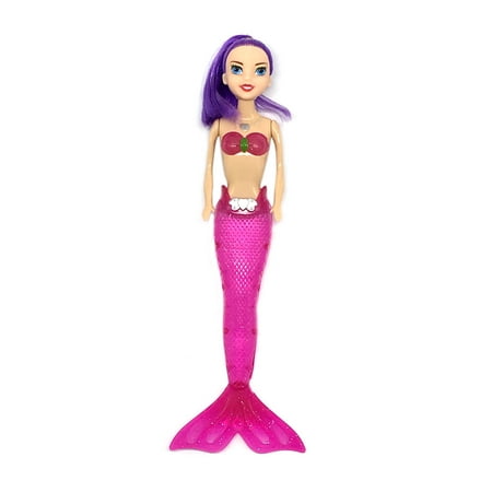 Waterproof LED Light Flash Swimming Mermaid Princess Doll Bath Spa Pool Toy Gift Rewards for Girls