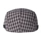 thumbnail image 3 of Gorra plana de algodón o mezclilla a cuadros en blanco y negro para hombre, 3 of 3