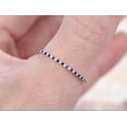 thumbnail image 2 of Sapphire Engagement Ring Eternity Sapphire Band Dainty Stacking Minimalist Ring Wedding 925 Sterling Silver Gemstone Jewelry For Women Gift, 2 of 5