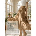 thumbnail image 6 of QSAWXQZ Women's Easter Floral Print Maxi Skirt High Waist Elastic Loose Flowy Long Skirt for Party Vacation M, 6 of 7