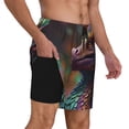 thumbnail image 2 of Balery Rainbow Scales Fantasy Dragon Bañador para hombre, shorts de playa de secado rápido con entrepierna y forro de compresión-X-Large, 2 of 6