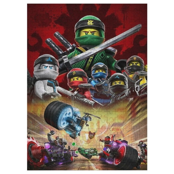 300 PCS Jigsaw Puzzle Ninjago Wooden Puzzle Challenging Game Fun Artwork For Family Friends Gifts