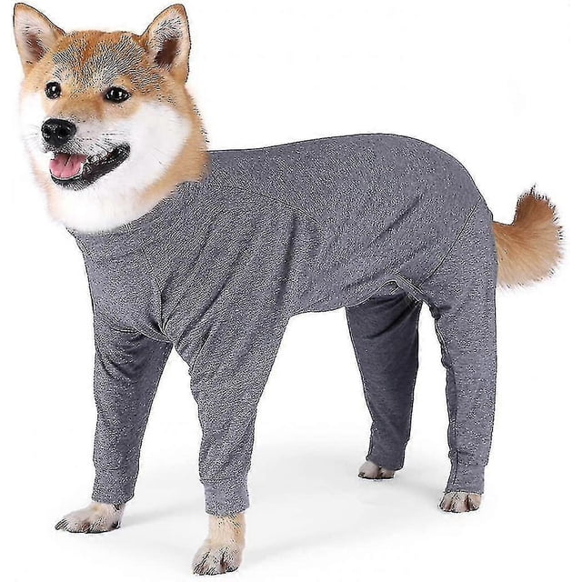 Kit de recuperación posoperatoria para perros, bata quirúrgica antilamidos para mascotas para heridas abdominales, pijama de manga larga para cachorros para prevenir la caída del cabello (talla XS)