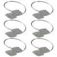 thumbnail image 2 of Windfall 6Pcs Rhinestone Napkin Rings Buckle Holder Hotel Wedding Dinner Banquet Decor, 2 of 7
