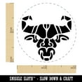 thumbnail image 2 of Stylized Tribal Bull Head with Nose Ring Self-Inking Rubber Stamp Ink Stamper - Dry Pad (No Ink) - Mini 1/2 Inch, 2 of 7