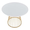 thumbnail image 5 of LumiSource Gold Metal, White MDF Canary Cosmo Dining Table, 5 of 5