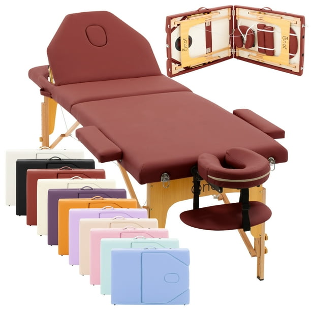 Cama de Masaje Onof MB-001 Portatil SPA Profesional - Vino
